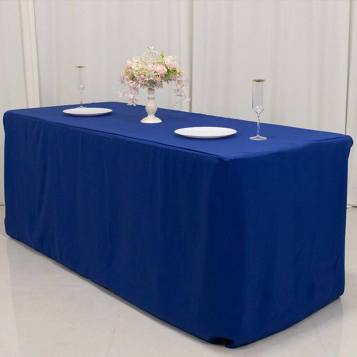 6 ft Fitted Premium Polyester Rectangle Tablecloth