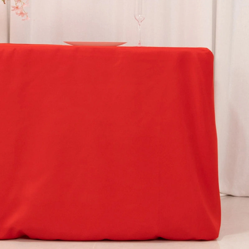 6 ft Fitted Premium Polyester Rectangle Tablecloth