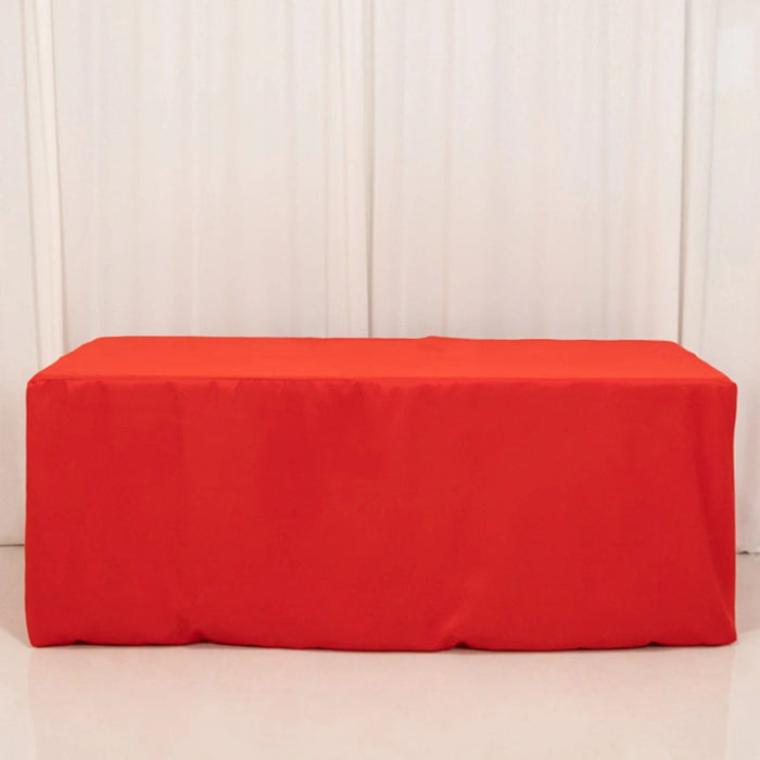 6 ft Fitted Premium Polyester Rectangle Tablecloth