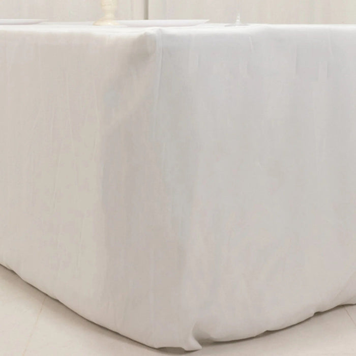 6 ft Fitted Premium Polyester Rectangle Tablecloth