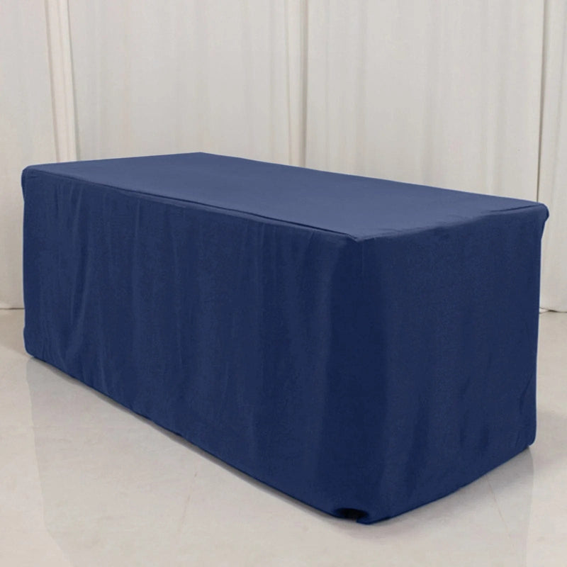 6 ft Fitted Premium Polyester Rectangle Tablecloth