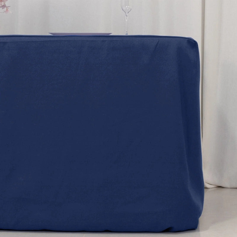6 ft Fitted Premium Polyester Rectangle Tablecloth