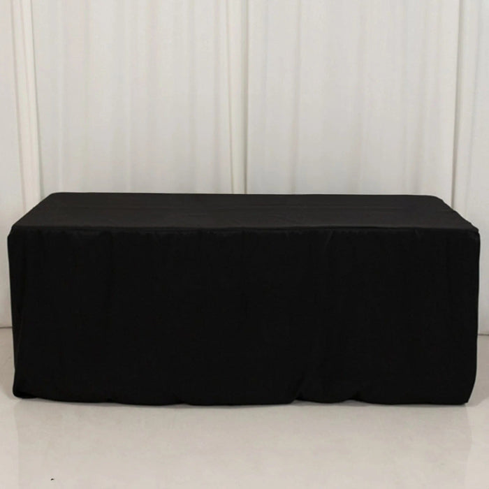 6 ft Fitted Premium Polyester Rectangle Tablecloth