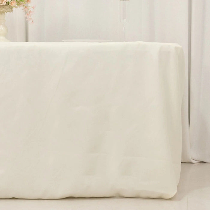 6 ft Fitted Premium Polyester Rectangle Tablecloth