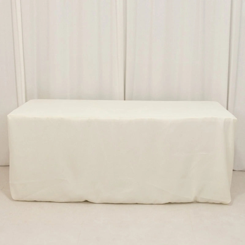 6 ft Fitted Premium Polyester Rectangle Tablecloth