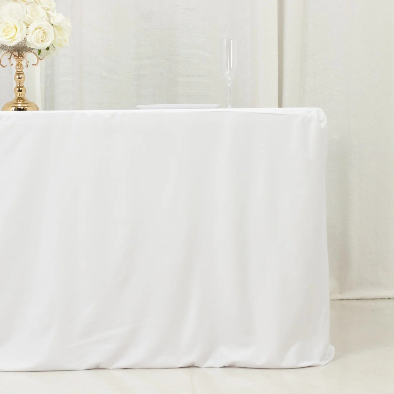 6 ft Fitted Scuba Polyester Rectangle Tablecloth