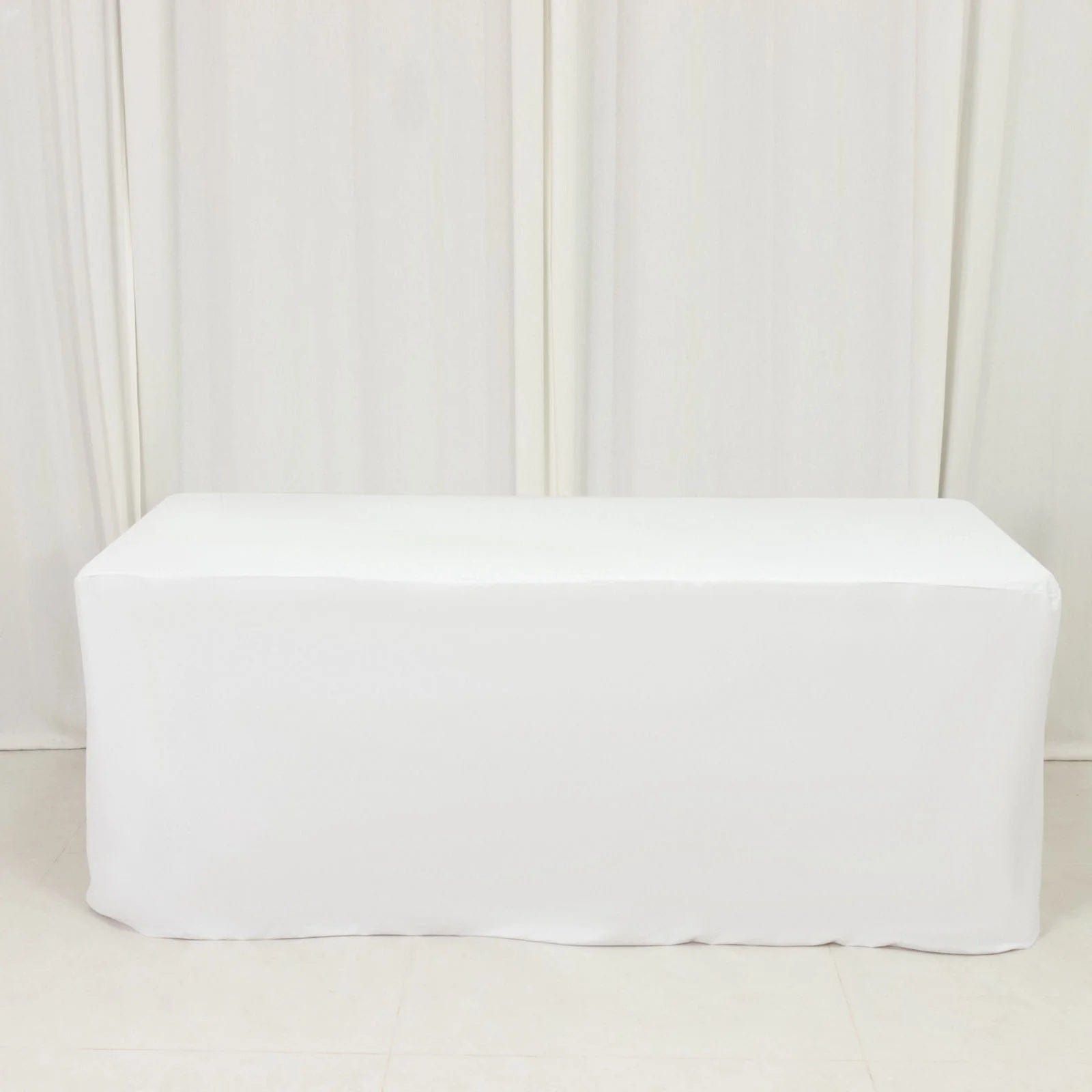 6 ft Fitted Scuba Polyester Rectangle Tablecloth