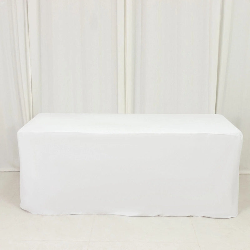 6 ft Fitted Scuba Polyester Rectangle Tablecloth