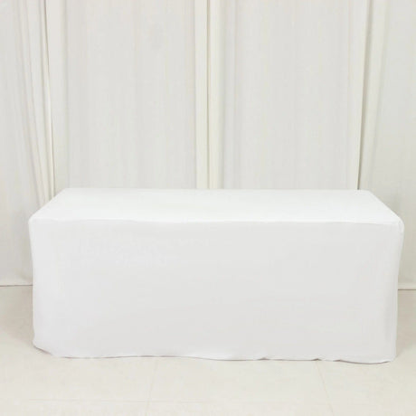 6 ft Fitted Scuba Polyester Rectangle Tablecloth
