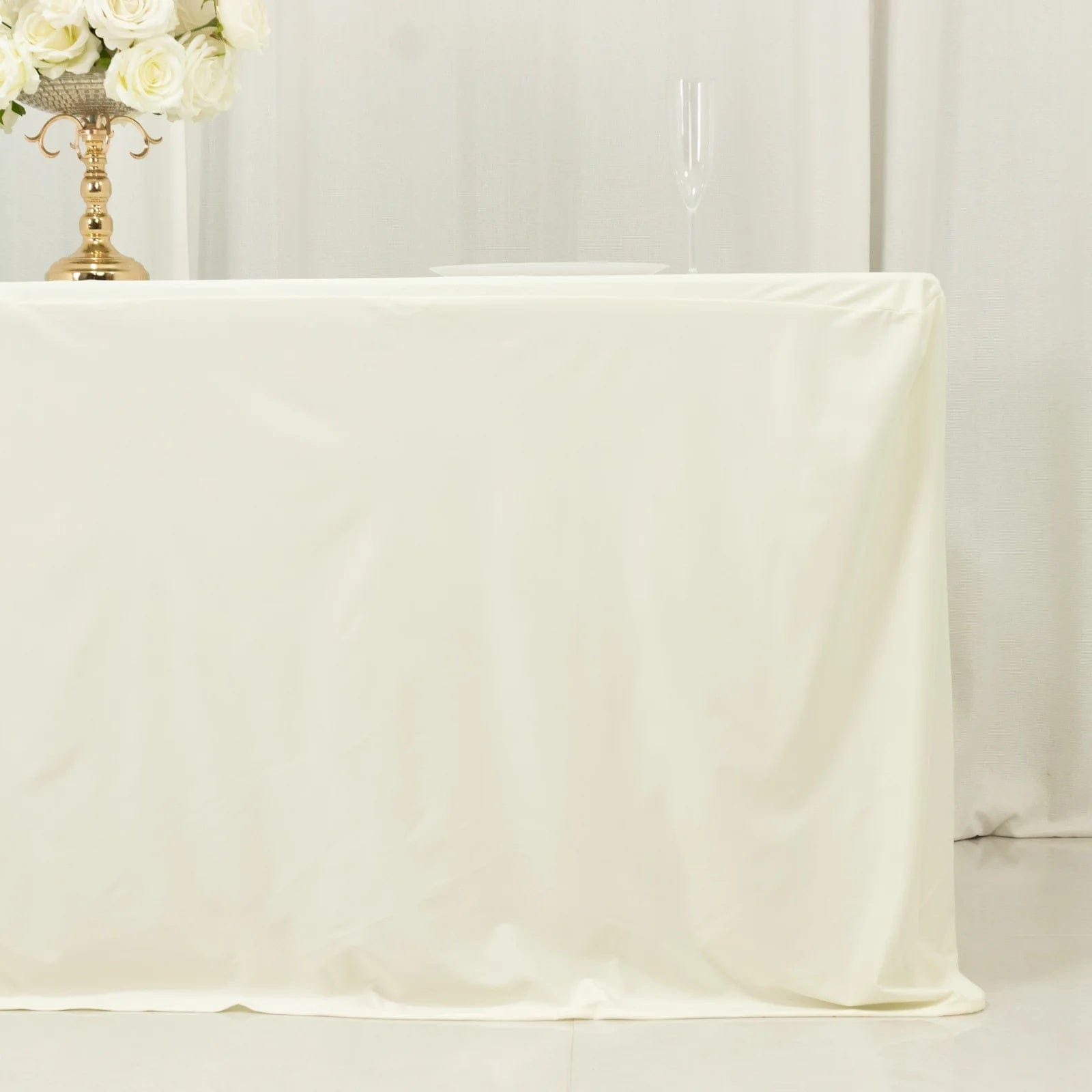 6 ft Fitted Scuba Polyester Rectangle Tablecloth