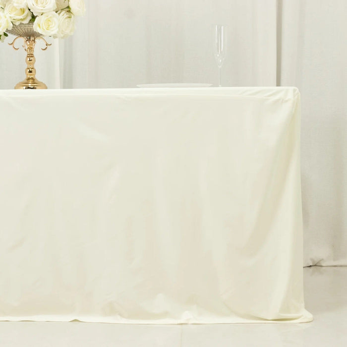 6 ft Fitted Scuba Polyester Rectangle Tablecloth