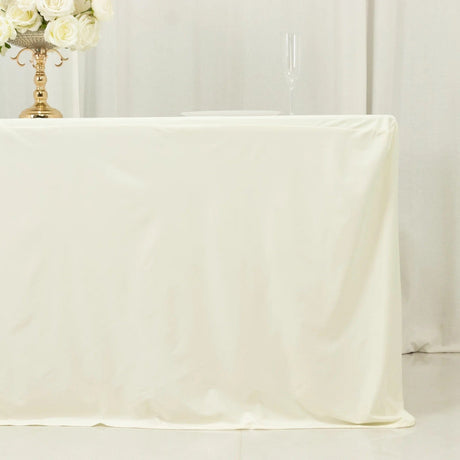 6 ft Fitted Scuba Polyester Rectangle Tablecloth