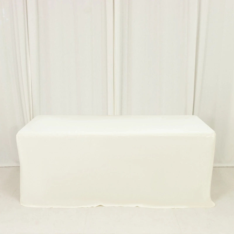6 ft Fitted Scuba Polyester Rectangle Tablecloth