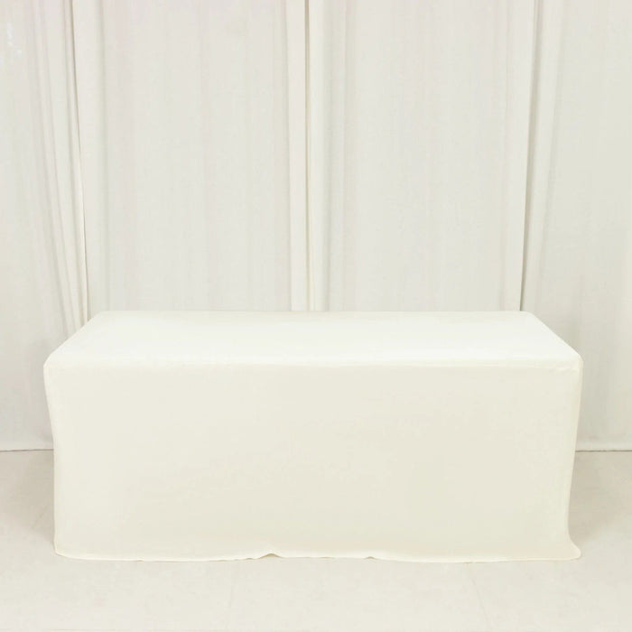 6 ft Fitted Scuba Polyester Rectangle Tablecloth