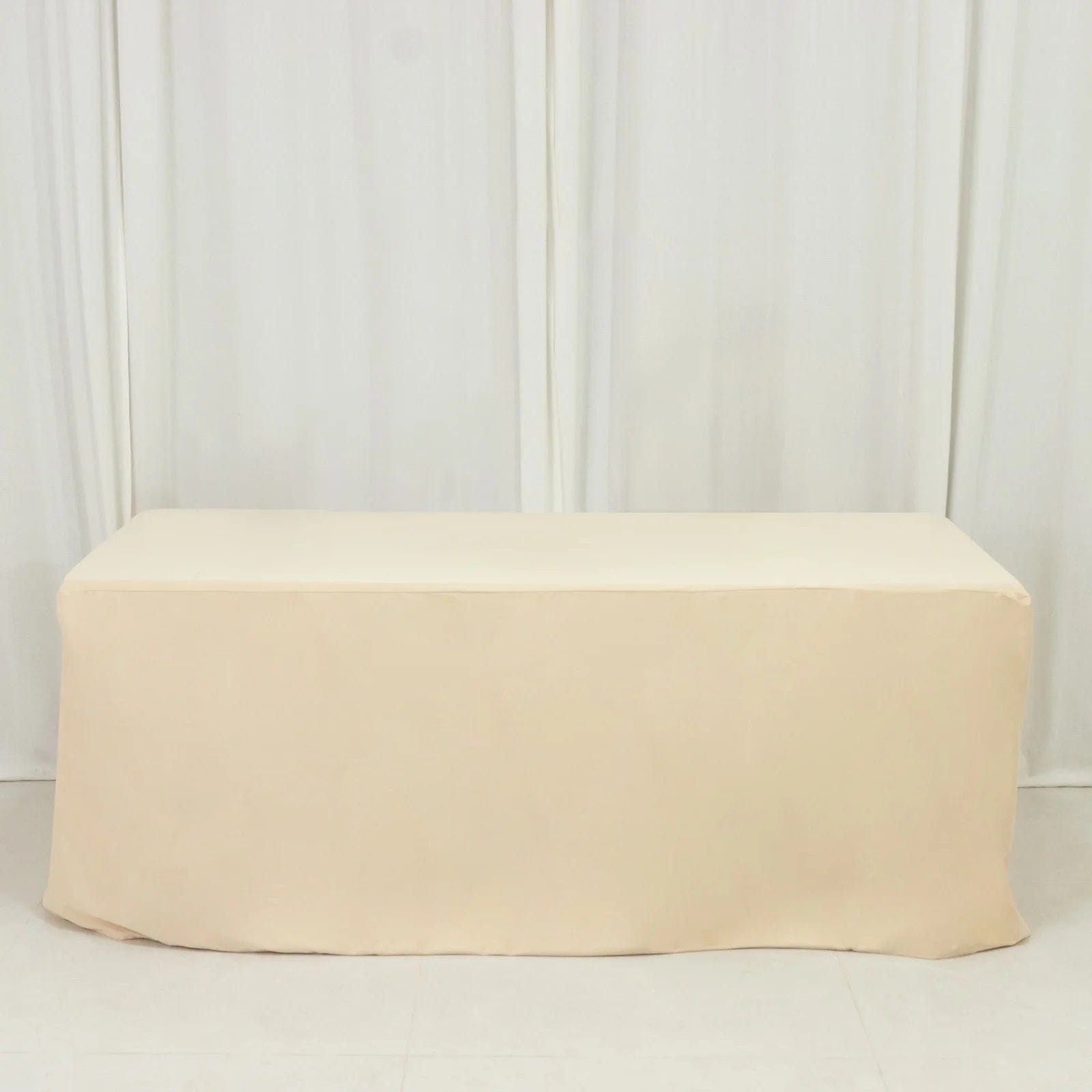 6 ft Fitted Scuba Polyester Rectangle Tablecloth