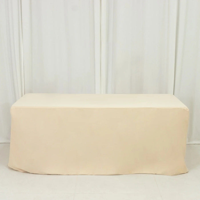 6 ft Fitted Scuba Polyester Rectangle Tablecloth