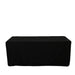 6 ft Fitted Scuba Polyester Rectangle Tablecloth TAB_SCUBA_FIT6_BLK