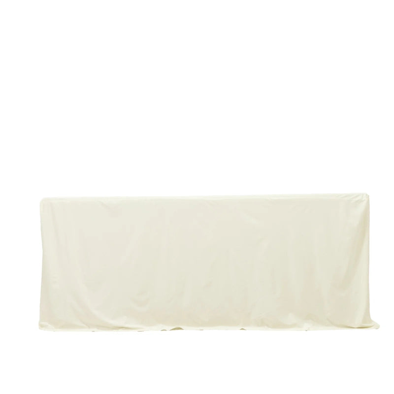 6 ft Fitted Scuba Polyester Rectangle Tablecloth TAB_SCUBA_FIT6_IVR