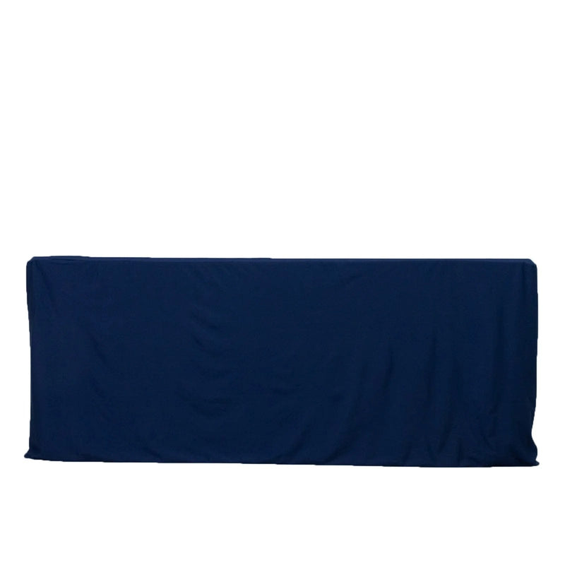 6 ft Fitted Scuba Polyester Rectangle Tablecloth TAB_SCUBA_FIT6_NAVY