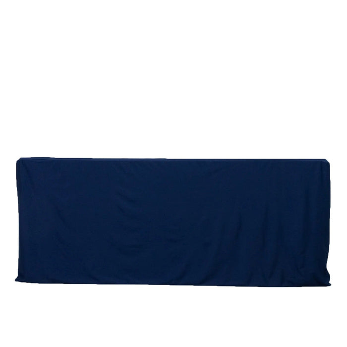 6 ft Fitted Scuba Polyester Rectangle Tablecloth TAB_SCUBA_FIT6_NAVY