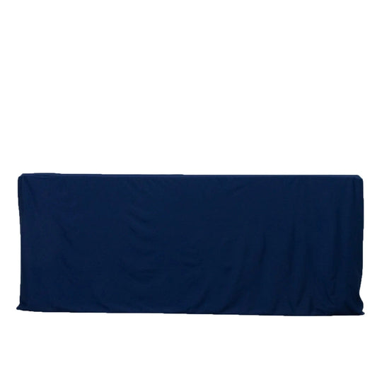 6 ft Fitted Scuba Polyester Rectangle Tablecloth TAB_SCUBA_FIT6_NAVY