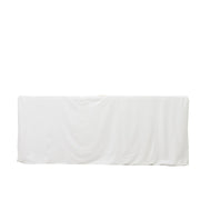 6 ft Fitted Scuba Polyester Rectangle Tablecloth TAB_SCUBA_FIT6_WHT