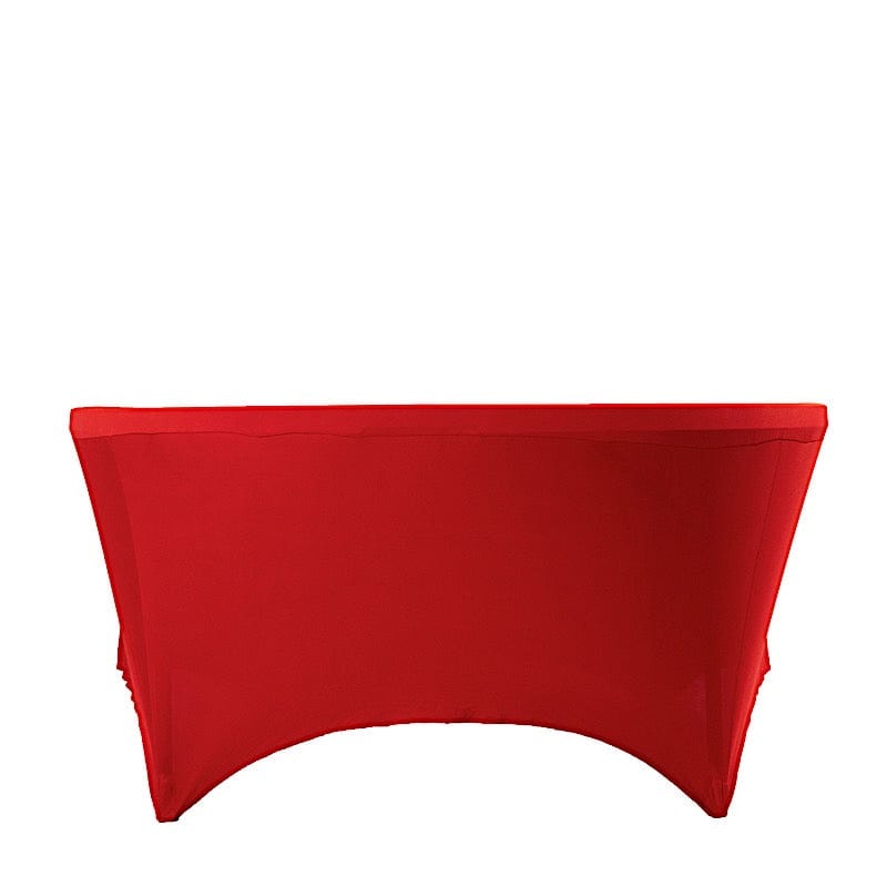 6 ft Fitted Spandex Round Tablecloth with Foot Pockets TAB_SPX72_RED