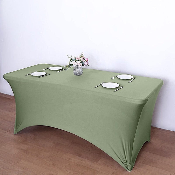 6 ft Fitted Spandex Tablecloth 72" x 30" x 30" TAB_REC_SPX6FT_DSG