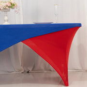 6 ft Fitted Spandex Tablecloth Cross Over Rectangular Table Cover