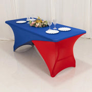 6 ft Fitted Spandex Tablecloth Cross Over Rectangular Table Cover