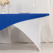 6 ft Fitted Spandex Tablecloth Cross Over Rectangular Table Cover