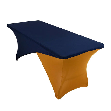 6 ft Fitted Spandex Tablecloth Cross Over Rectangular Table Cover TAB_REC_SPX6FT_CRO_NYGD