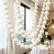 6 ft Foam Garland with 20 Pearls - White BKDP_DECOR_PRL_10CM_WHT