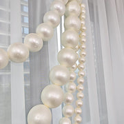 6 ft Foam Garland with 20 Pearls - White BKDP_DECOR_PRL_10CM_WHT