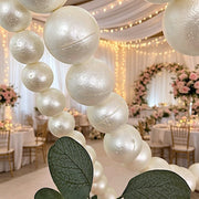 6 ft Foam Garland with 20 Pearls - White BKDP_DECOR_PRL_10CM_WHT