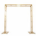 6 ft Freestanding Square Double Frame Metal Over The Table Stand - Gold BKDP_STND_LADER_6X6_GOLD