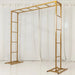 6 ft Freestanding Square Double Frame Metal Over The Table Stand - Gold BKDP_STND_LADER_6X6_GOLD
