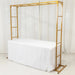 6 ft Freestanding Square Double Frame Metal Over The Table Stand - Gold BKDP_STND_LADER_6X6_GOLD
