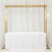 6 ft Freestanding Square Double Frame Metal Over The Table Stand - Gold BKDP_STND_LADER_6X6_GOLD