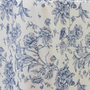 6 ft French Toile Fitted Polyester Rectangle Tablecloth