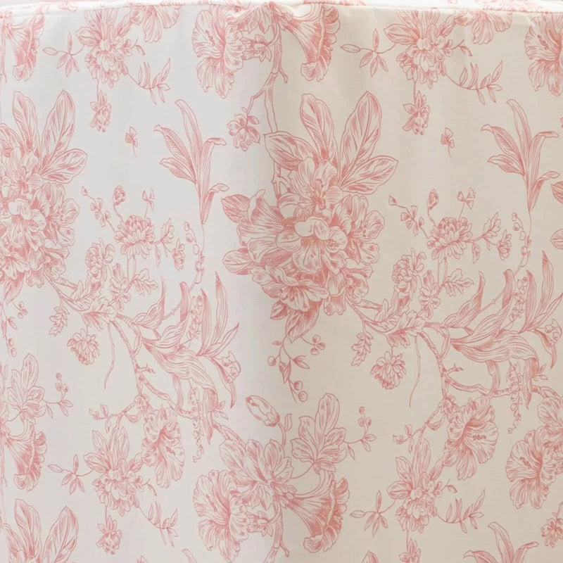 6 ft French Toile Fitted Polyester Rectangle Tablecloth