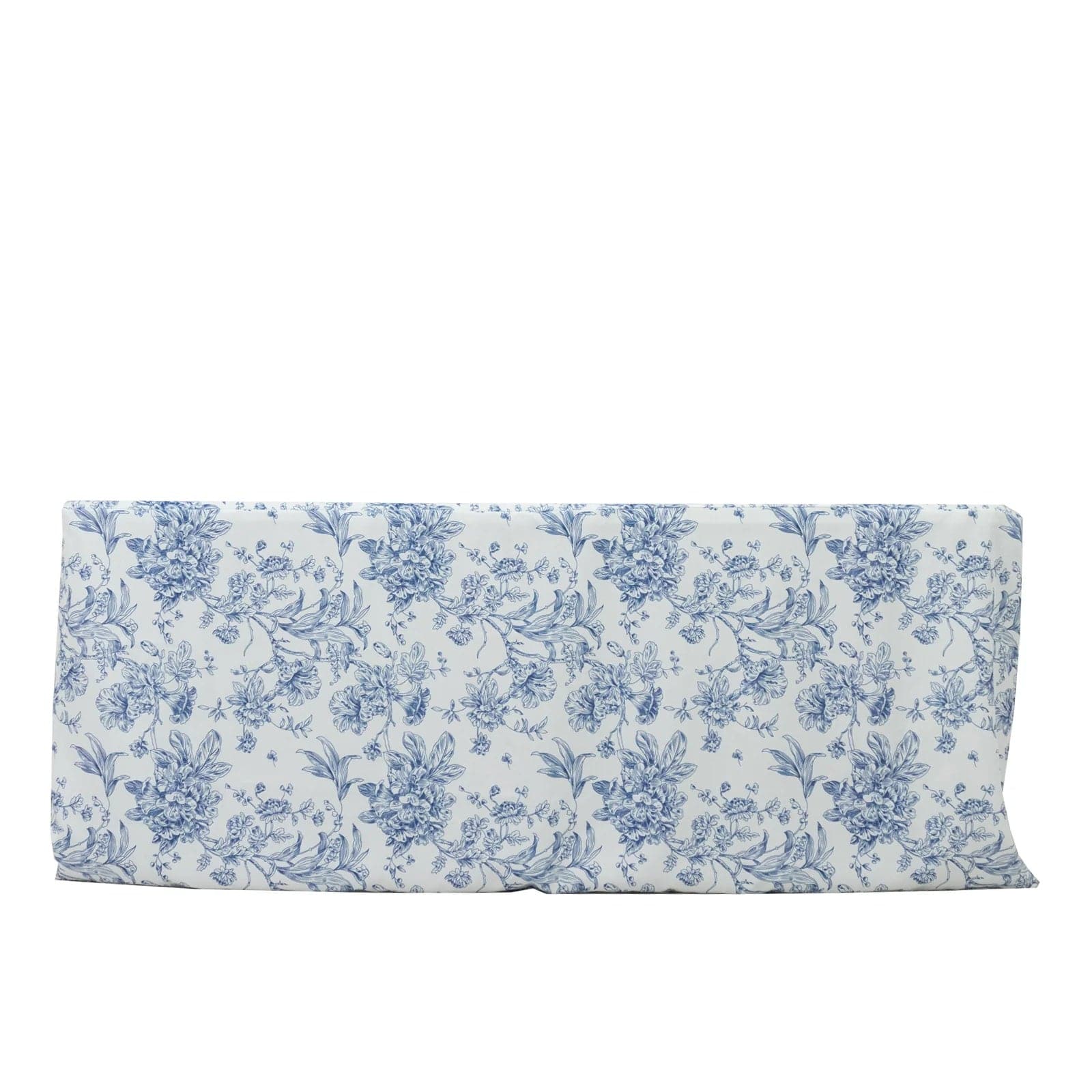 6 ft French Toile Fitted Polyester Rectangle Tablecloth TAB_FIT6_FLORFT_BLUE