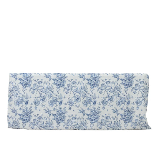 6 ft French Toile Fitted Polyester Rectangle Tablecloth TAB_FIT6_FLORFT_BLUE