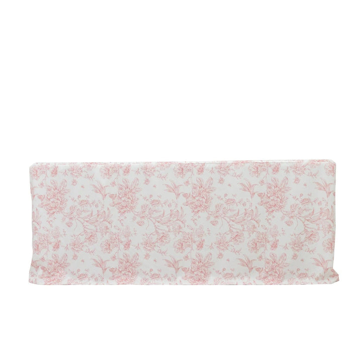 6 ft French Toile Fitted Polyester Rectangle Tablecloth TAB_FIT6_FLORFT_PINK