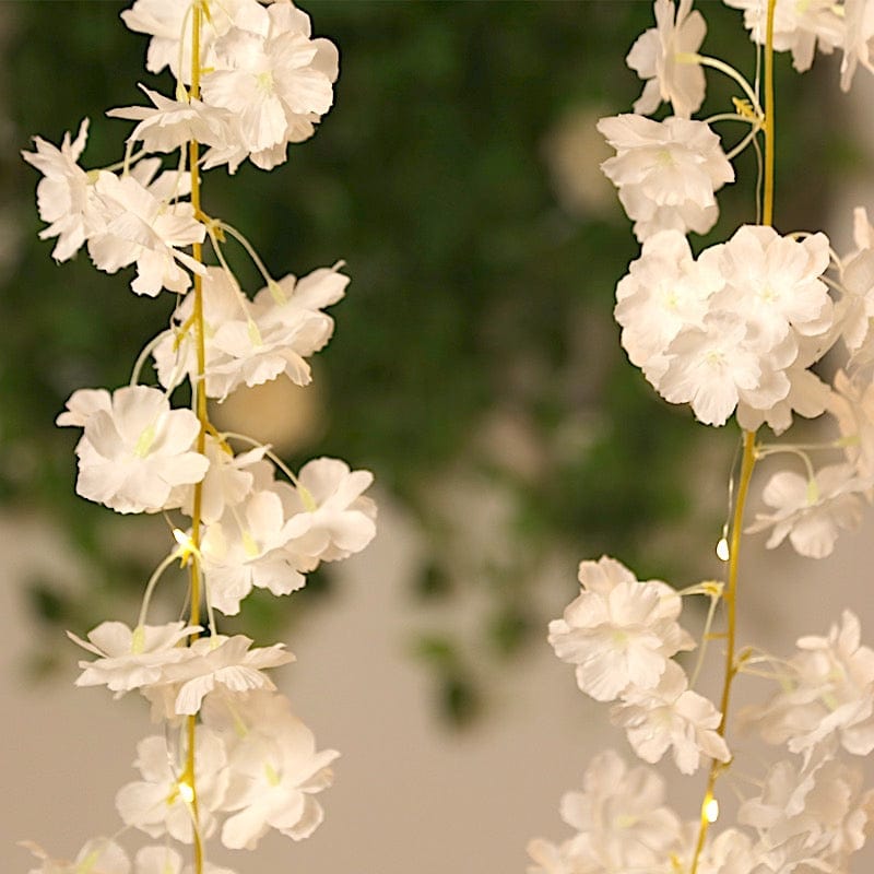 6 ft LED Artificial Cherry Blossom Garland Fairy Lights - Pink