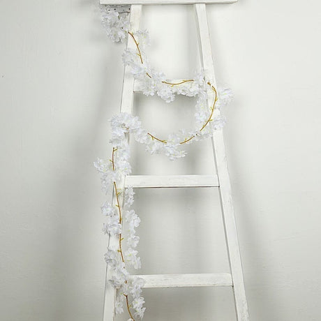 6 ft LED Artificial Cherry Blossom Garland Fairy Lights - Pink