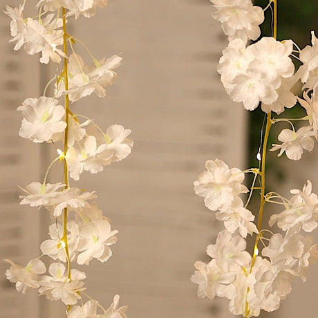 6 ft LED Artificial Cherry Blossom Garland Fairy Lights - Pink