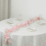 6 ft LED Artificial Cherry Blossom Garland Fairy Lights - Pink