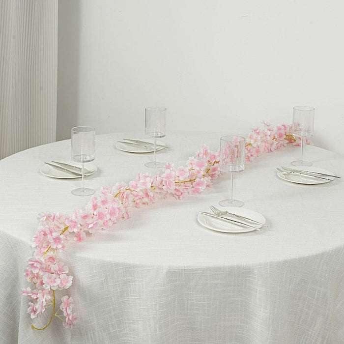 6 ft LED Artificial Cherry Blossom Garland Fairy Lights - Pink