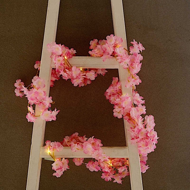 6 ft LED Artificial Cherry Blossom Garland Fairy Lights - Pink LEDSTR_ARTI_010_PINK
